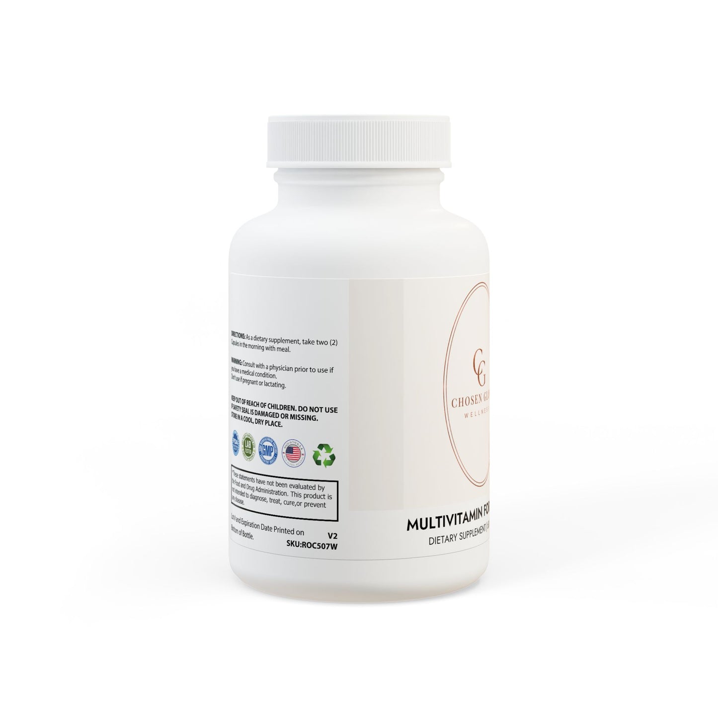 Chosen Glow Wellness Multivitamin for Women Supplement (60 Capsules)