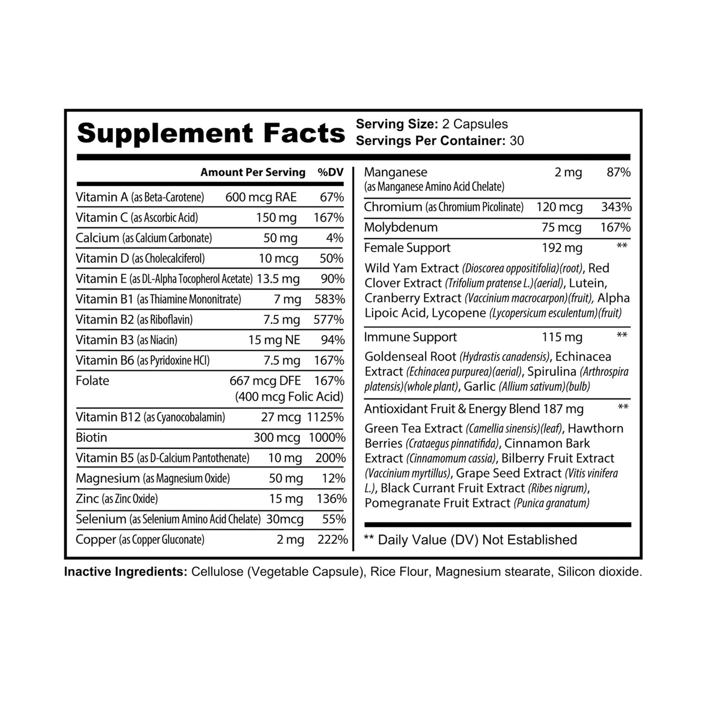 Chosen Glow Wellness Multivitamin for Women Supplement (60 Capsules)