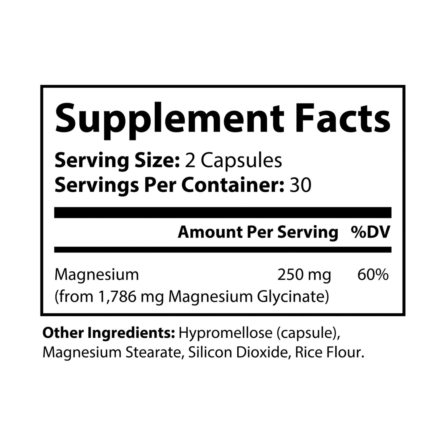 Chosen Glow Wellness Magnesium Glycinate Supplement (60 Capsules)