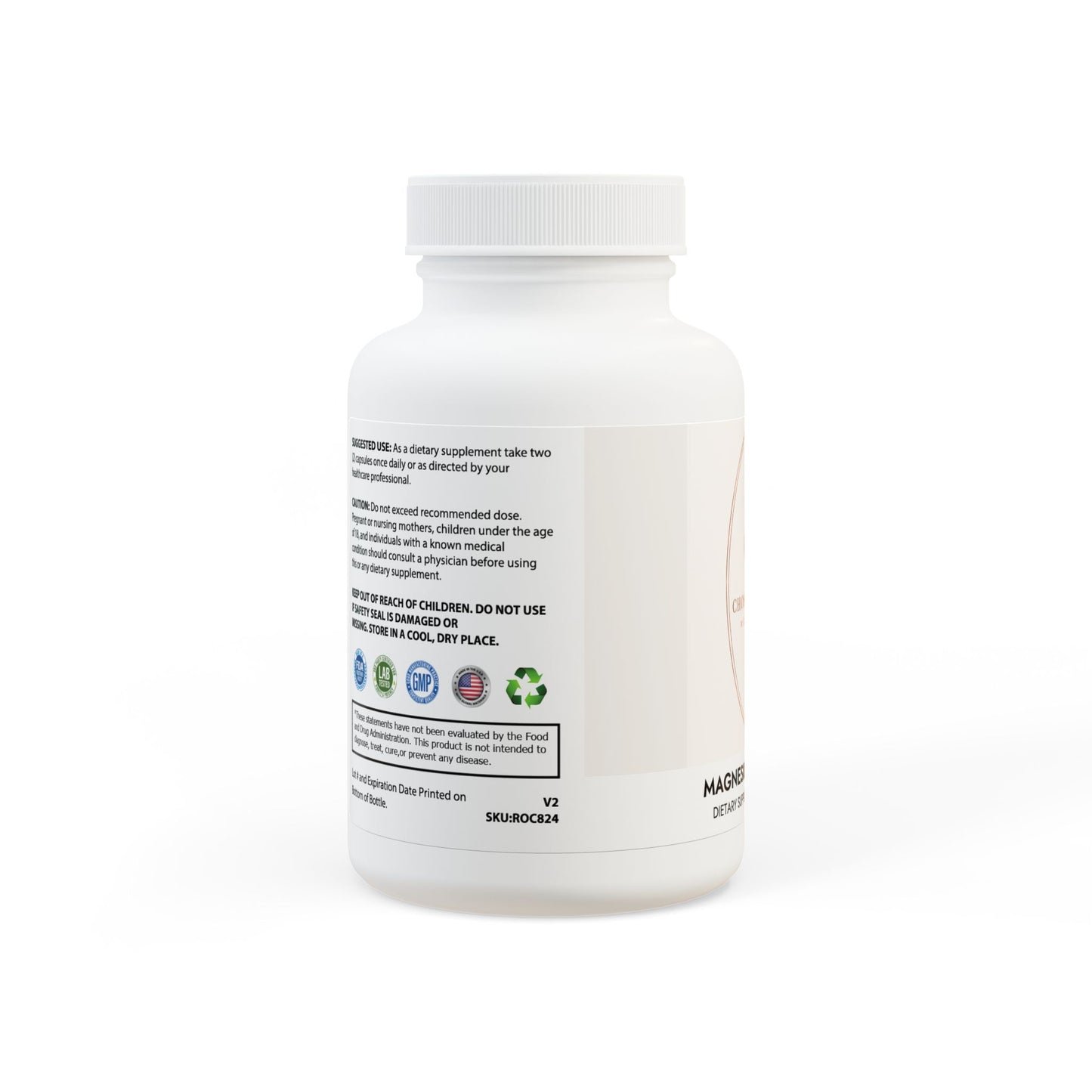 Chosen Glow Wellness Magnesium Glycinate Supplement (60 Capsules)