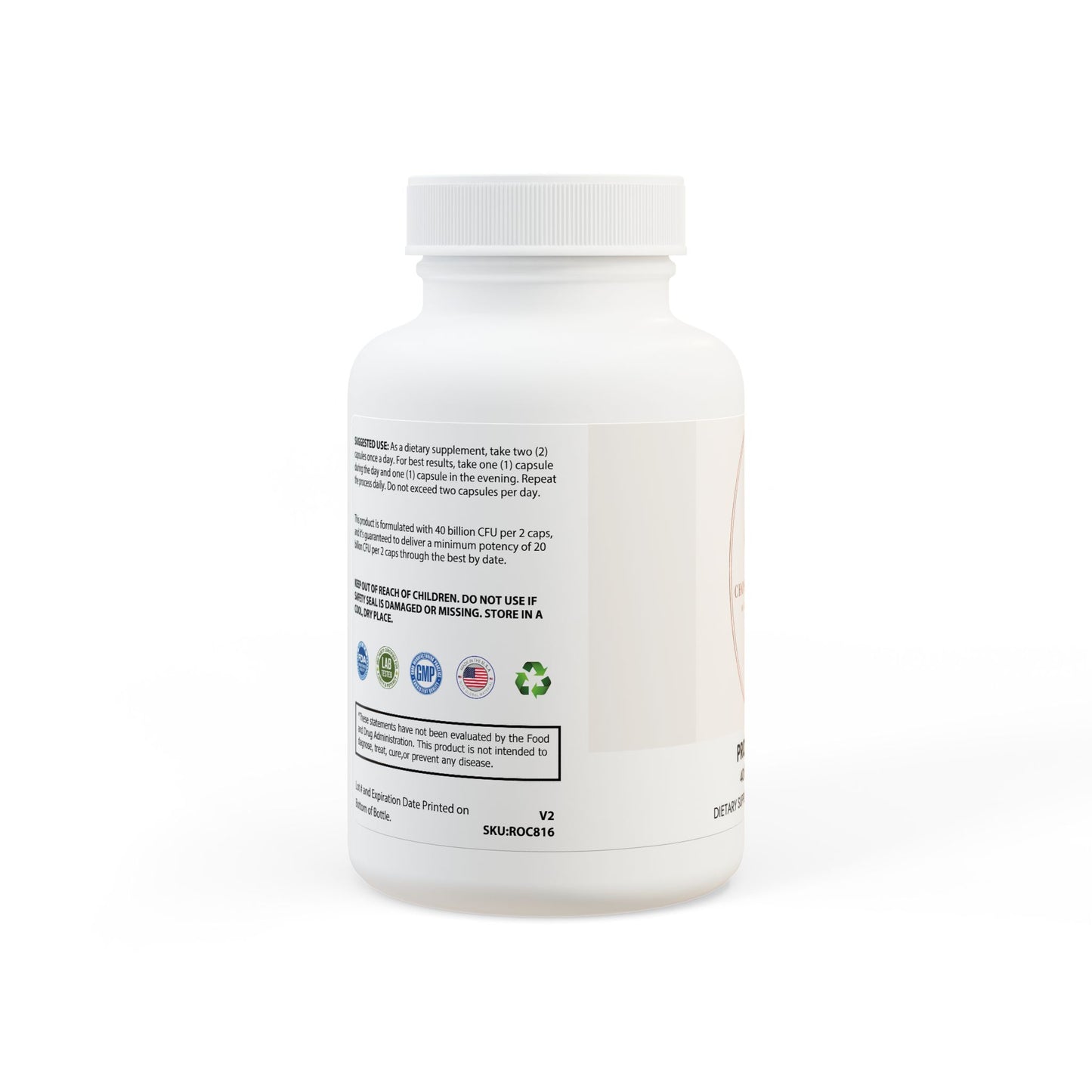Chosen Glow Wellness Probiotics Supplement (60 Capsules)
